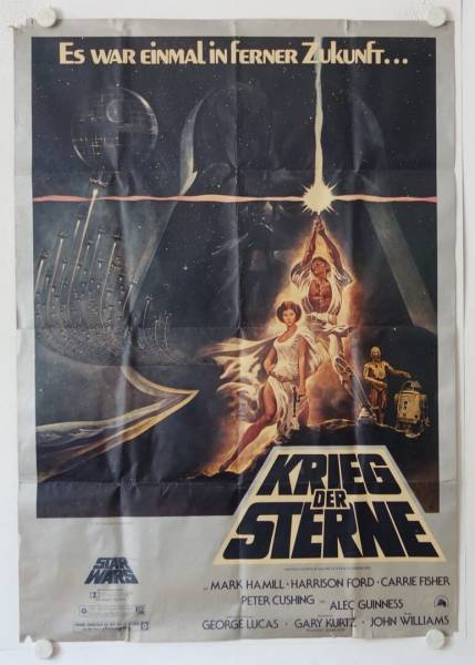 Krieg der Sterne originales deutsches A0 Filmplakat